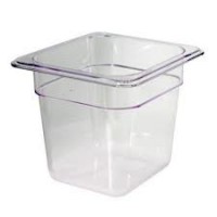 BACINELLA IN POLICARBONATO GN 1/6 dimensioni 17,6X162 altezza 200 capacità 3,2 lt